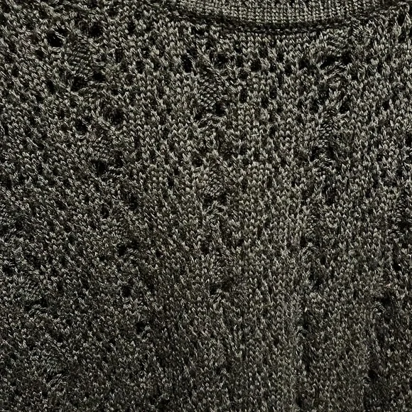 Women’s Black Open Worked Knit Crochet Style Cable sweater Size S - Picture 3 of 5